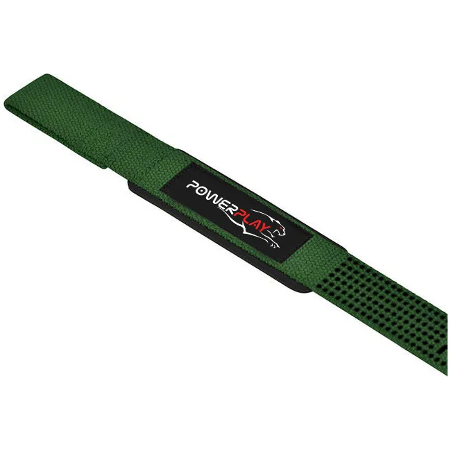 Лямки для тяги PowerPlay 7064 Lifting Gym Straps Зеленые