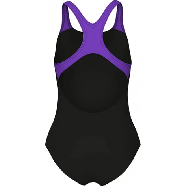 Купальник для девочек Arena DIM LIGHT SWIMSUIT SWIM PRO BA черный, фуксия, фиолетовый