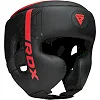 Боксерський шолом RDX F6 KARA Matte Red