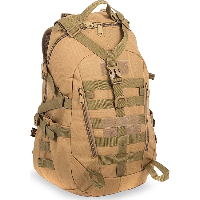Штурмовой тактический рюкзак трехдневный SILVER KNIGHT 9386 50х30х19см 28л (Хаки)