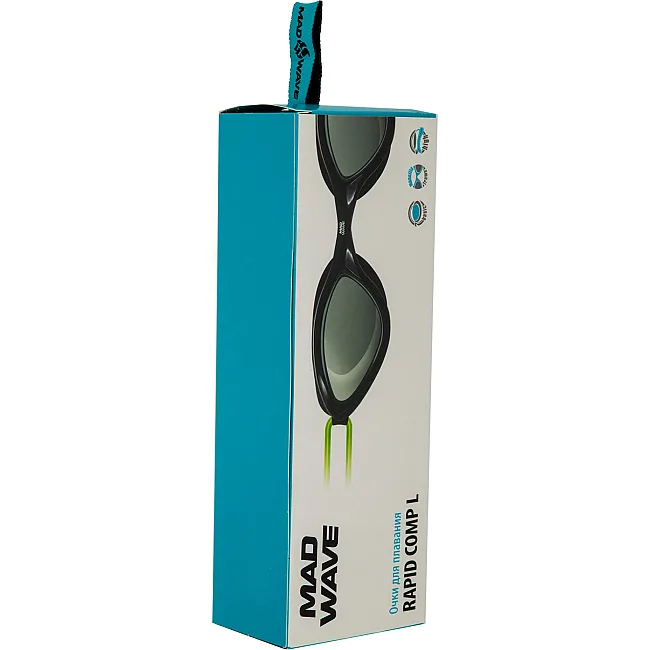 Очки для плавания взрослые MADWAVE
 RAPID COMP L M048101 (Черный)