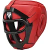 Боксерський шолом RDX T1 Grill Full Red (капа у комплекті)