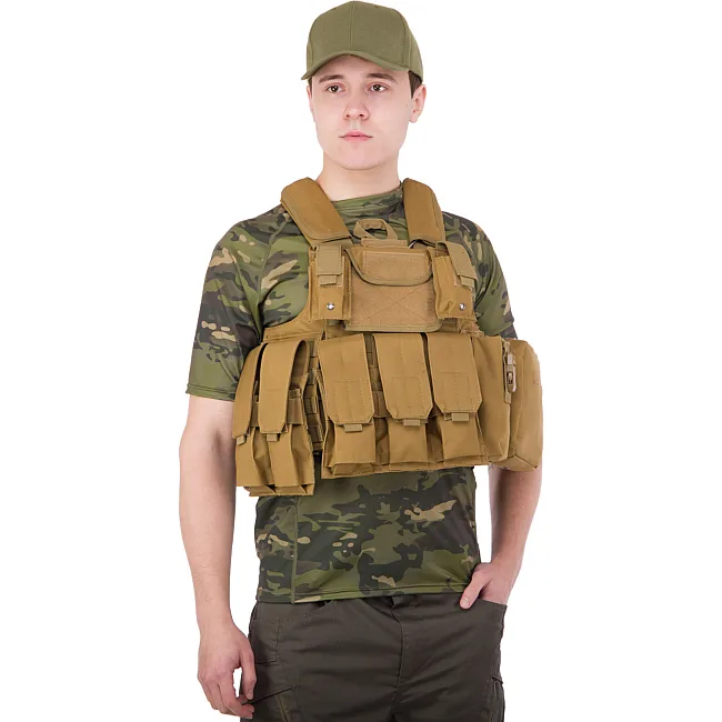 Разгрузочный жилет на 6 карманов MILITARY RANGERS ZK-5517 (Хаки)