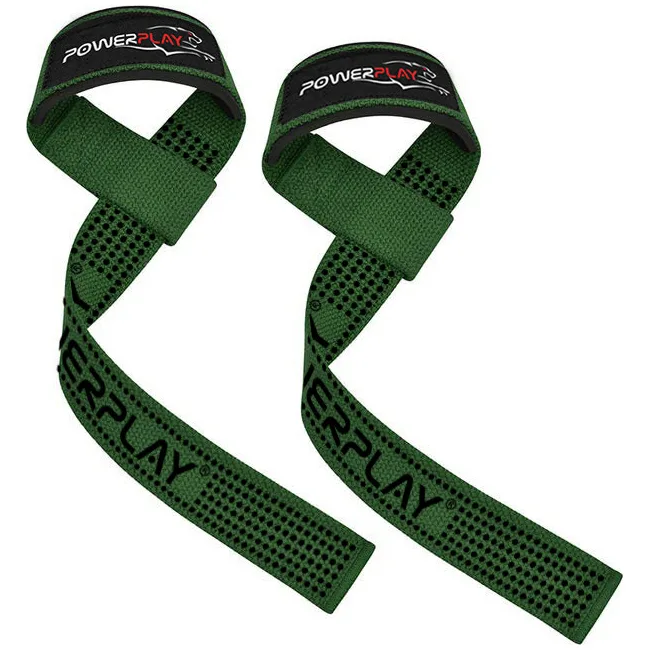 Лямки для тяги PowerPlay 7064 Lifting Gym Straps Зеленые