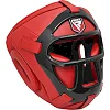 Боксерський шолом RDX T1 Grill Full Red (капа у комплекті)
