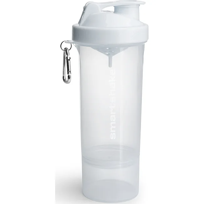 Спортивний шейкер SMARTSHAKE Slim 500ml Pure White