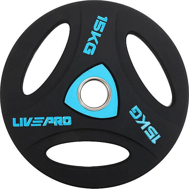 Блин для штанги полиуретановый
 LiveUp LP8020-15 ø51мм 15кг