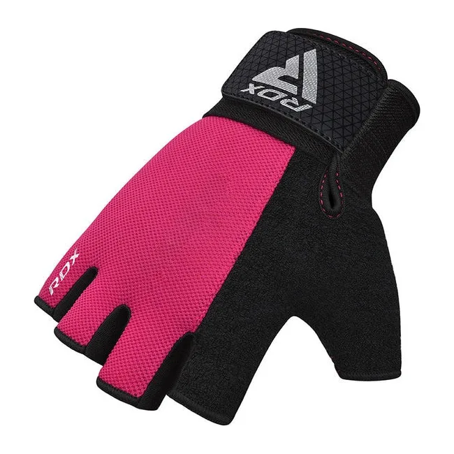 Рукавички для фітнесу RDX W1 Half Pink Plus