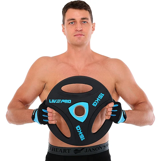 Блин для штанги полиуретановый
 LiveUp LP8020-15 ø51мм 15кг