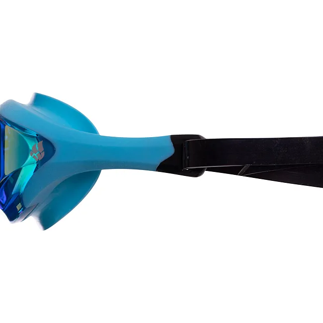 Очки для плавания взрослые радужные линзы MADWAVE
 ALIEN Rainbow M042729 (Голубой-черный)
