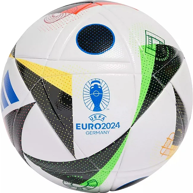 М'яч футбольний Adidas Euro24 Fussballliebe IN9369 розмір 5, чорно-білий