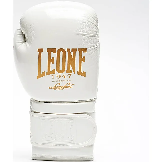 Боксерські рукавиці Leone GN059W White/Gold (капу в комплекті)