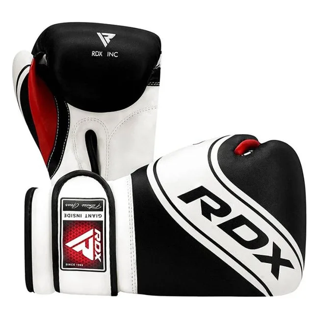 Детские боксерские перчатки RDX 4B Robo Kids White/Black 6 унций (капа в комплекте)
