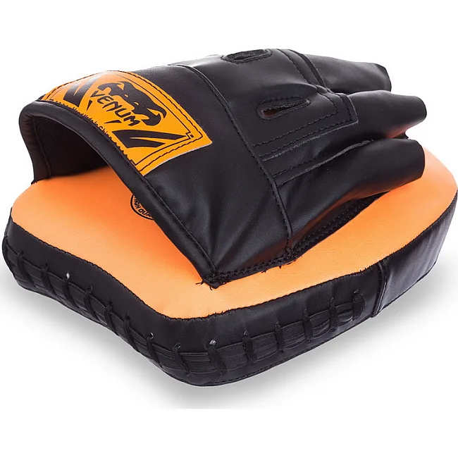 Мини-лапа боксерская изогнутая тренировочная PU VENUM
 BO-0874 19х17х4см 1штука (Оранжевый-черный)