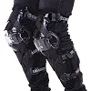 Мотонаколенники CUIRASSIER K09 2шт (Черный-белый)