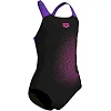 Купальник для девочек Arena DIM LIGHT SWIMSUIT SWIM PRO BA черный, фуксия, фиолетовый