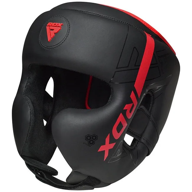Боксерський шолом RDX F6 KARA Matte Red