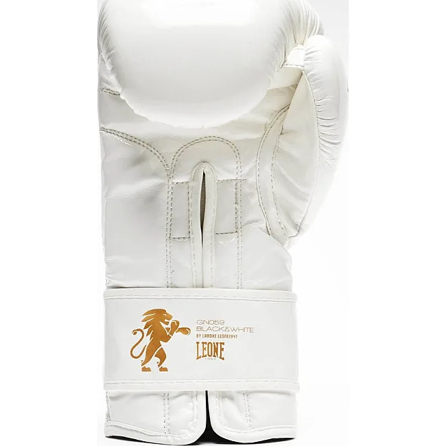 Боксерські рукавиці Leone GN059W White/Gold (капу в комплекті)