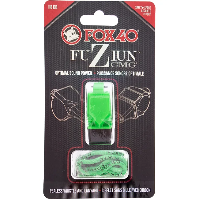 Свисток спортивный судейский пластиковый со шнурком FUZIUN CMG FOX40-FUZIUN CMG (Салатовый)