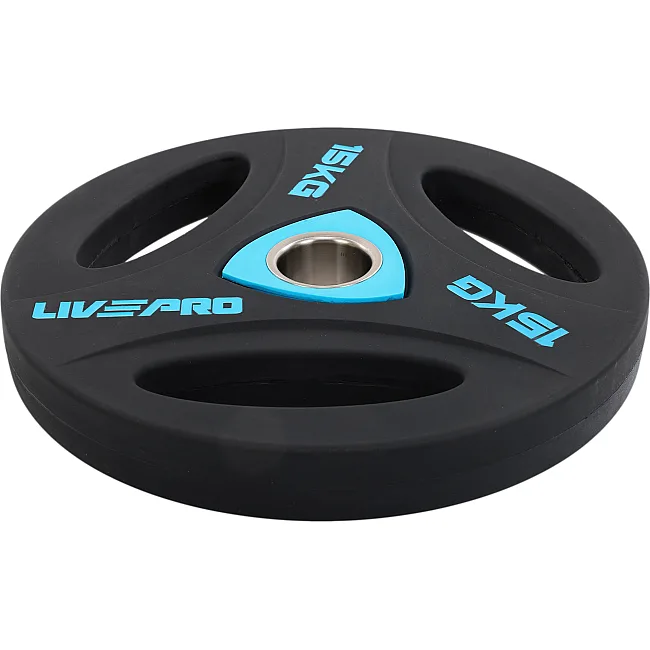 Блин для штанги полиуретановый
 LiveUp LP8020-15 ø51мм 15кг