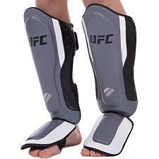 Защитные накладки на ноги Муай Тай, ММА, Кикбоксинг кожаная UFC PRO Training UHK-69982