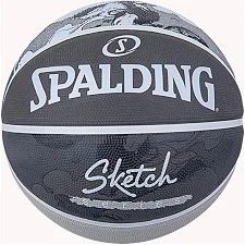 Мяч баскетбольный SPALDING Sketch Jump Ball серый 7