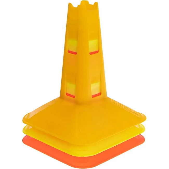 Фишка конус тренировочный квадратная с отверстиями SP-SPORT
 C-7158 23см (Желтый)