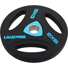 Блин для штанги полиуретановый LiveUp LP8020-15 ø51мм 15кг