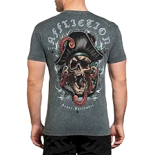 Футболка мужская AFFLICTION Sunken Wreck Gun Metal