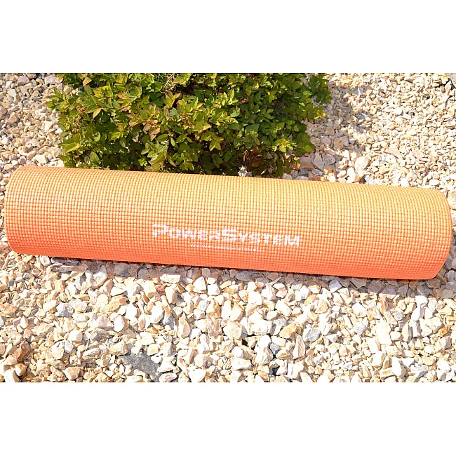 Коврик для фитнеса и йоги POWER SYSTEM PS-4014 PVC Orange (173x61x0.6)