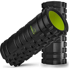 Массажный роллер POWERPLAY 4025 Черно-зеленый (33x15см.)