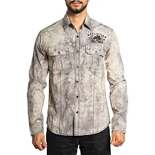 Рубашка AFFLICTION Scorn Woven Khaki