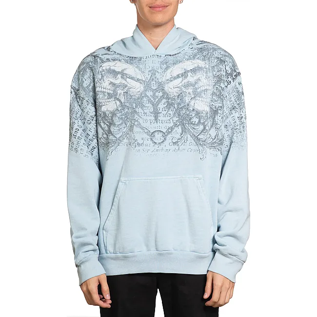 Толстовка AFFLICTION Collapse Po Sky Blue Pigment Dye
