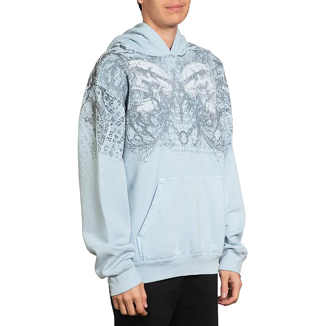 Толстовка AFFLICTION Collapse Po Sky Blue Pigment Dye