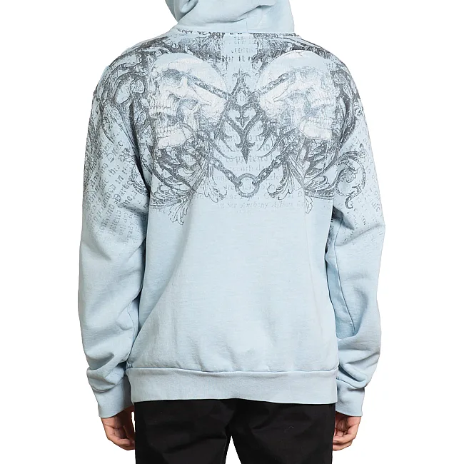 Толстовка AFFLICTION Collapse Po Sky Blue Pigment Dye