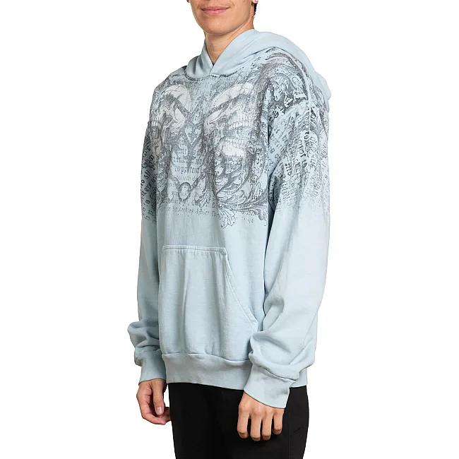 Толстовка AFFLICTION Collapse Po Sky Blue Pigment Dye