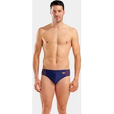 Плавки-слепы для мужчин Arena DOUBLE GRAPHIC SWIM BRIEFS темно-синий, оранжевый (для мужчин)