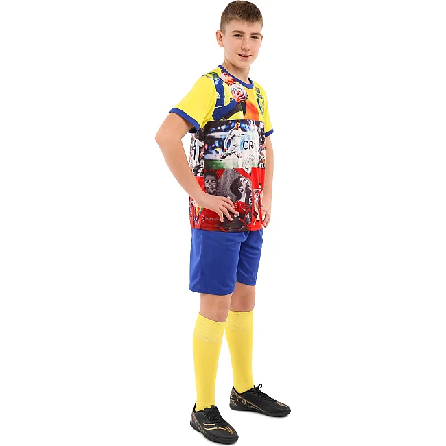 Дитяча футбольна форма RONALDO 7 SP-SPORT CO-7364 (Жовтий-синій)