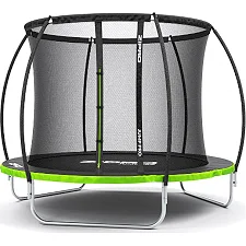 Батут Zipro Jump Pro Premium с внутренней сеткой 8 футов 252 см черно-зеленый
