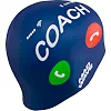 Шапочка для бассейна силиконовая для взрослых MADWAVE Coach M055464 (Темно-синий)