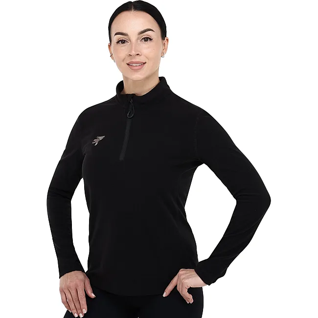 Спортивна жіноча кофта на блискавці флісова JOMA EXPLORER 902909-100 (Чорний)