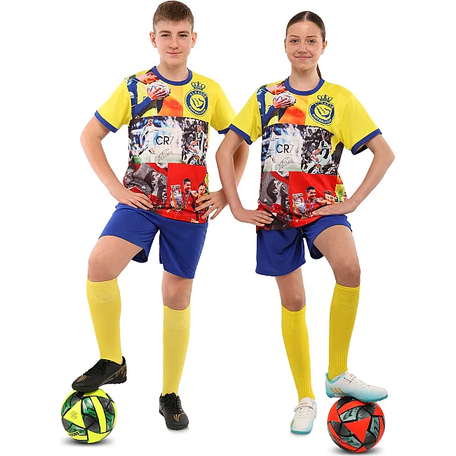 Дитяча футбольна форма RONALDO 7 SP-SPORT CO-7364 (Жовтий-синій)