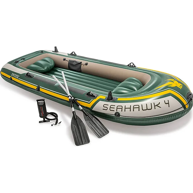 Човен надувний Intex Seahawk 4 351 x 145 x 48 см, зелений