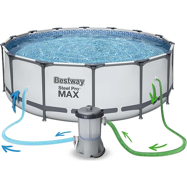 Басейн каркасний 18в1 Bestway 56438, 457 x 122 см + машина для створення бульбашок