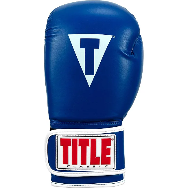 Боксерские перчатки TITLE Classic Pro Style 3.0 Blue/White (капа в комплекте)