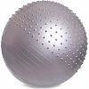 Фитбол мяч для фитнеса полумассажный 2в1 ZELART FI-4437-85 ø85см (Серый)