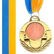 Медаль спортивная с лентой тематическая SP-SPORT AIM Танцы C-4846-0052 ø5см (Золотой)