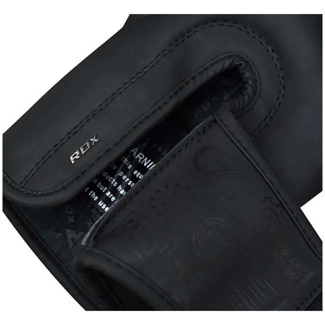 Боксерские перчатки RDX F15 Noir Matte Black (капа в комплекте)