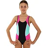Купальник для детей слитный SP-SPORT PL-2413 6-12лет (Черный-малиновый-бирюзовый)