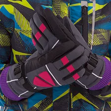 Перчатки лыжные детские зимние SP-SPORT C-0533 (Черный-серый)